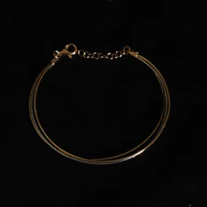 925 sterling silver Italian bracelet with rose gold and silver strands