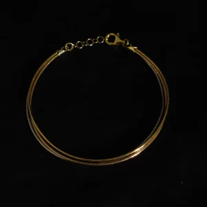 925 sterling silver Italian bracelet with gold, rose gold and silver strands