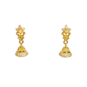Gold Polish Jhumka Earrings in 925 Silver 7