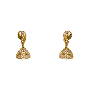 Gold Polish Jhumka Earrings in 925 Silver 11