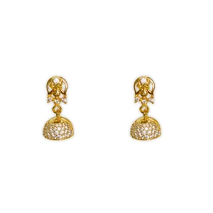 Gold Polish Jhumka Earrings in 925 Silver 12