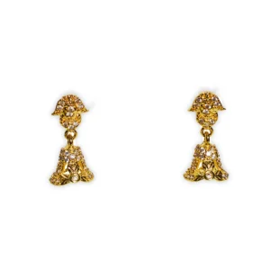 Gold Polish Jhumka Earrings in 925 Silver 3
