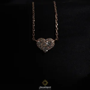 Rose gold Heart of Light necklace in 925 sterling silver with zircon crystals – Jewelspot