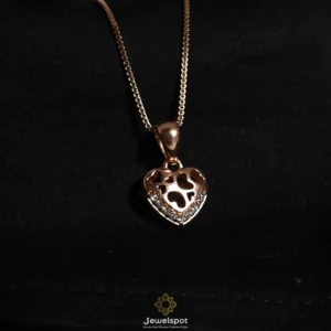 Nested hearts pendant in rose gold on a sterling silver chain with zircon stones – Jeweltale