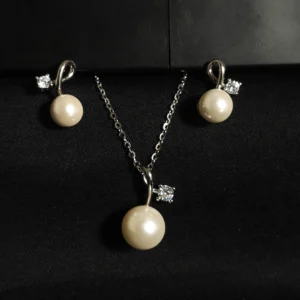 Pearl Pendant Set in 925 Sterling Silver-1