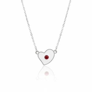 Cute Heart Minimal Necklace in Sterling Silver