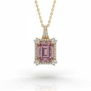 Wild Rose Gold polished Pendant Chain in Sterling Silver