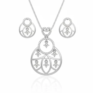 Abstract Pendant Set in 925 Sterling Silver-2