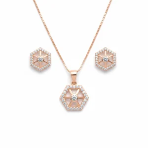 Premium Rose Gold Pendant Set in 925 Sterling Silver