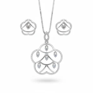 Abstract Pendant Set in 925 Sterling Silver-1