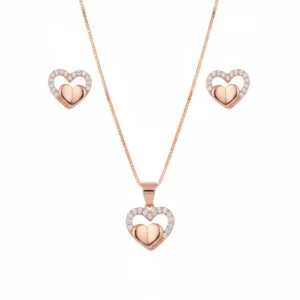 Premium Rose Gold Pendant Set in 925 Sterling Silver 6