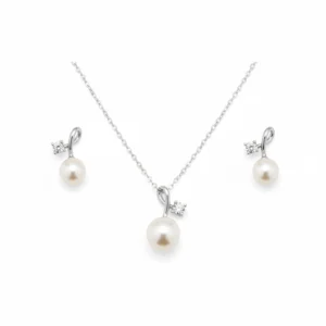 925 SILVER pearl PENDANT SET