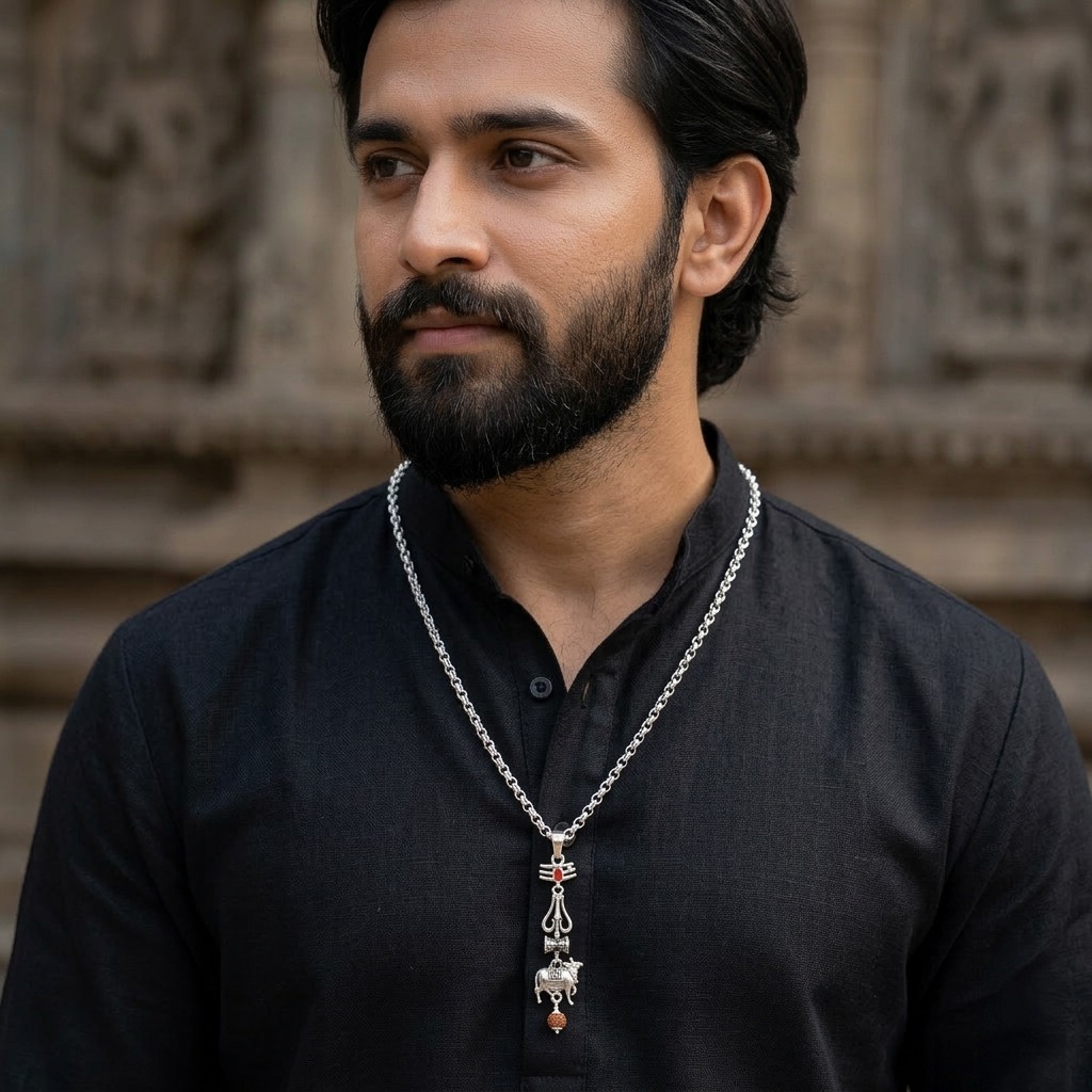 Mahesh Babu 925 Sterling Silver pendant, inspired by Varanasi movie - Image 2