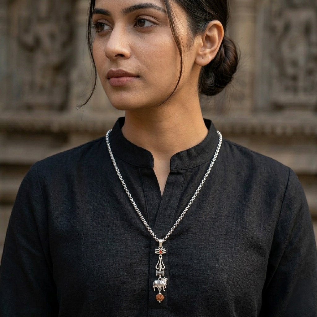 Mahesh Babu 925 Sterling Silver pendant, inspired by Varanasi movie - Image 3