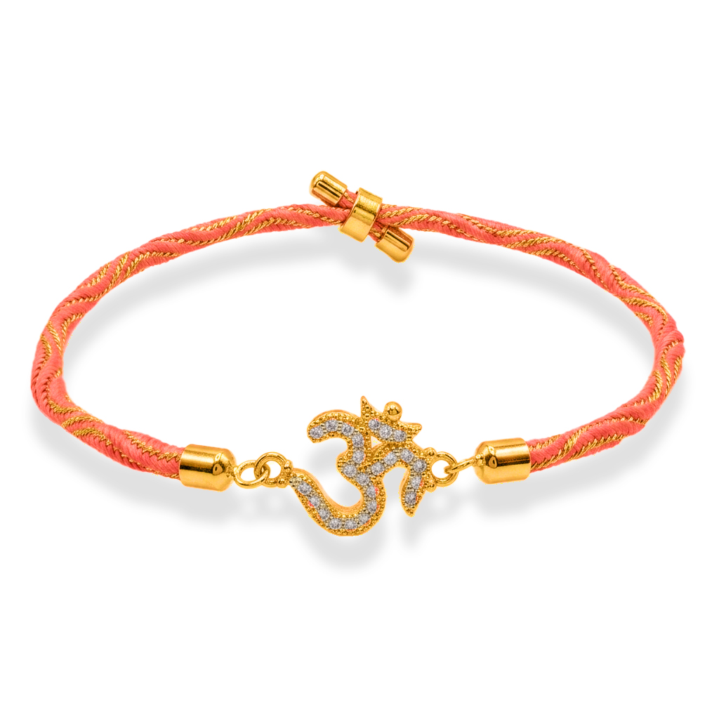 om silver rakhi