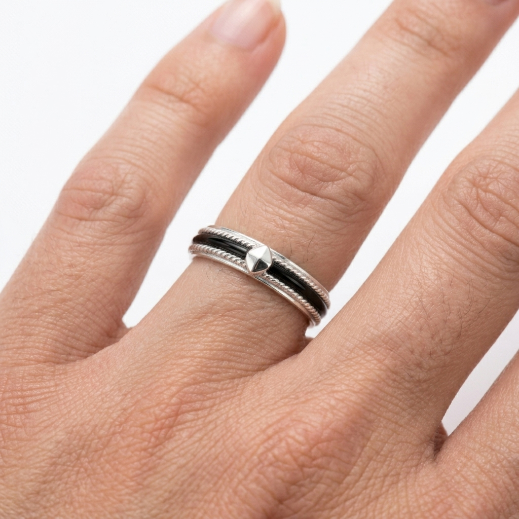 925 Silver Yanai Mudi (Elephant Tail Hair Ring) Unisex - Image 2