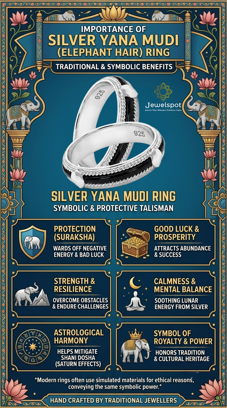 925 Silver Yanai Mudi (Elephant Tail Hair Ring) Unisex - Image 3